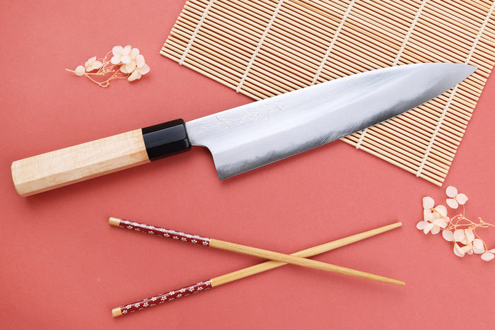 Couteau de chef 21cm japonais artisanal Naoki Mazaki WS2 poli