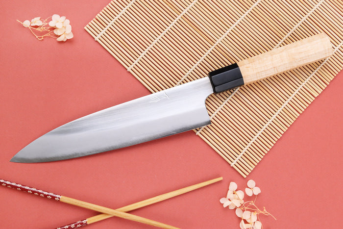 Couteau de chef 21cm japonais artisanal Naoki Mazaki WS2 poli