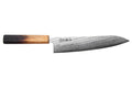 Couteau de chef 21cm japonais artisanal Wusaki Nawame AUS10 damas
