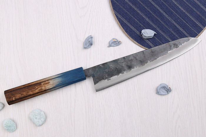 Couteau de chef 21cm japonais artisanal Yoshihiro Rugged Black