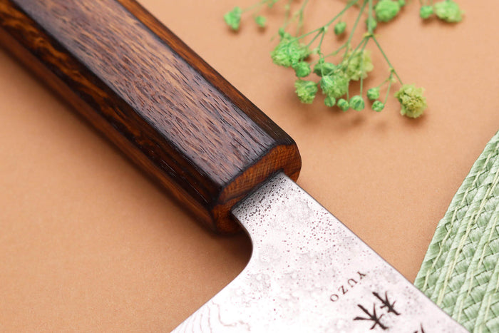 Couteau de chef 21cm japonais artisanal Yuzo Enju Damas 440C