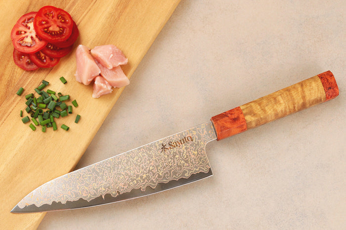 Couteau de chef 21cm Sayuto Érable Damas 12Cr