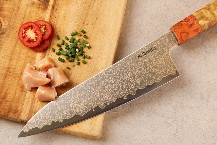 Couteau de chef 21cm Sayuto Érable Damas 12Cr