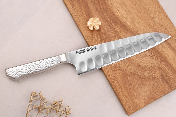 Couteau de chef alvéolé japonais Glestain Home Series 19cm