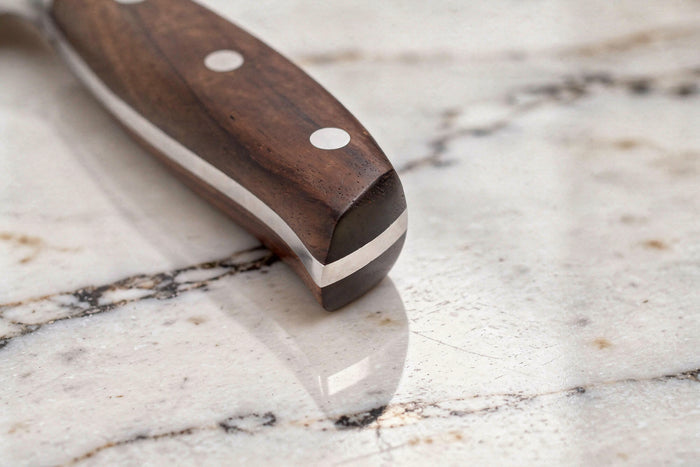 Couteau de chef chinois 17cm Guillaume Leonard Cuistot en acier inoxydable et bois de santal rouge