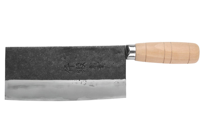 Couteau de chef chinois artisanal japonais 17cm Hatsukokoro Sentan Kurouchi Migaki en érable