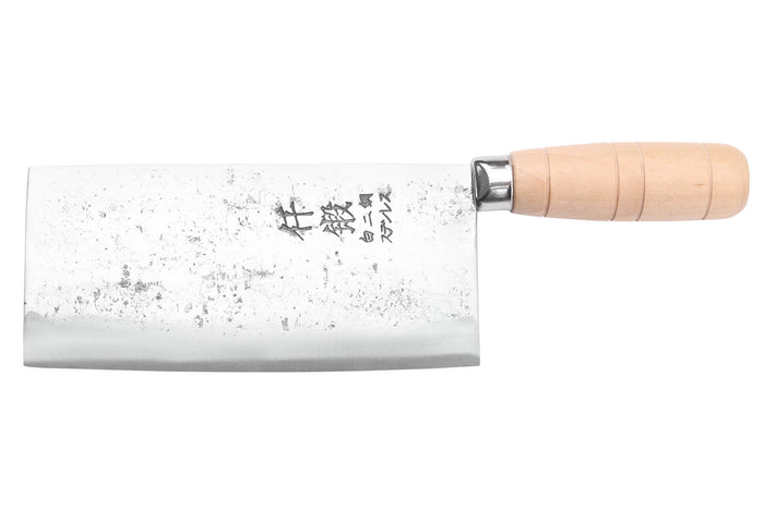 Couteau de chef chinois artisanal japonais 17cm Hatsukokoro Sentan Migaki en érable