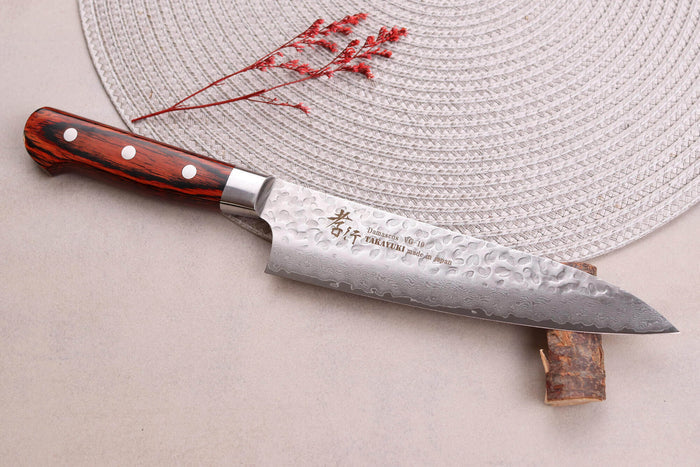 Couteau de chef japonais 18cm Sakai Takayuki Damascus Western 33 couches