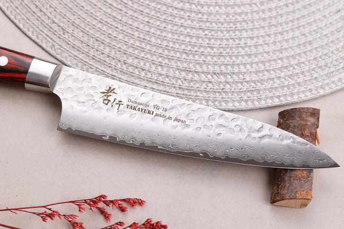 Couteau de chef japonais 18cm Sakai Takayuki Damascus Western 33 couches