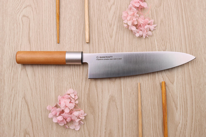 Couteau de chef japonais 20cm Suncraft Senzo manche en magnolia