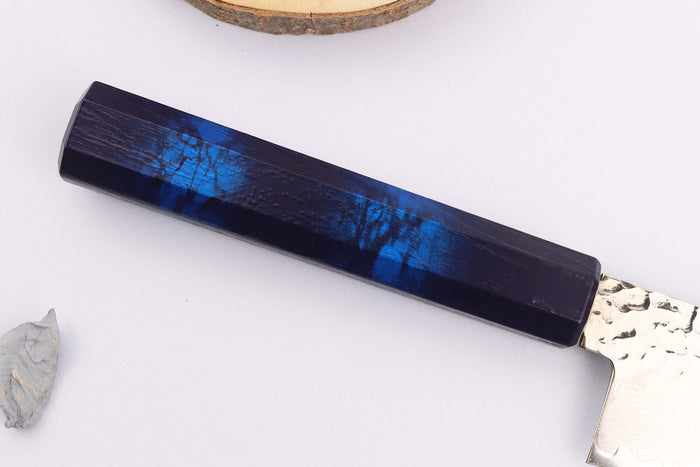 Couteau de chef japonais 21cm Sakai Takayuki Nanairo Blue Damas VG10