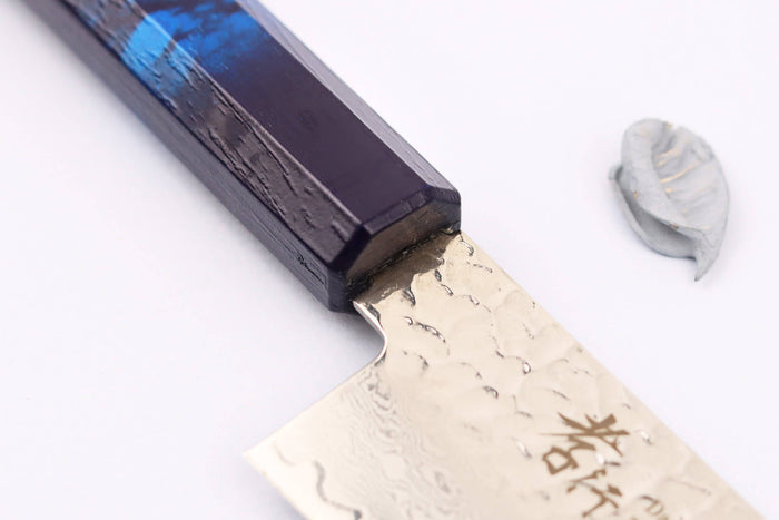 Couteau de chef japonais 21cm Sakai Takayuki Nanairo Blue Damas VG10