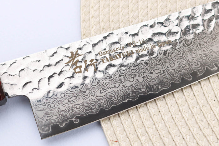 Couteau de chef japonais 21cm Sakai Takayuki Nanairo Wine Damas VG10