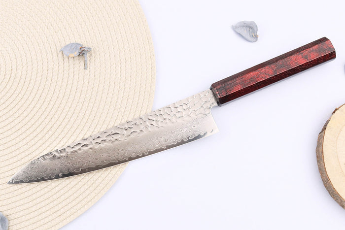 Couteau de chef japonais 21cm Sakai Takayuki Nanairo Wine Damas VG10