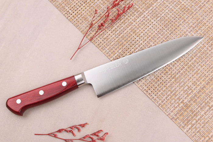 Couteau de chef japonais artisanal Takamura SGR 18cm acier SPG2