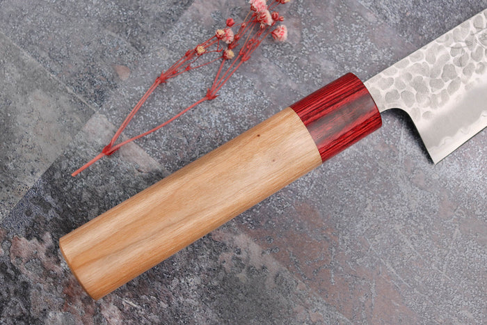 Couteau de chef japonais artisanal Tsunehisa Aogami Super martelé 18cm