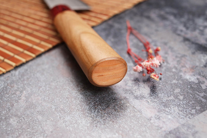 Couteau de chef japonais artisanal Tsunehisa Aogami Super martelé 24cm
