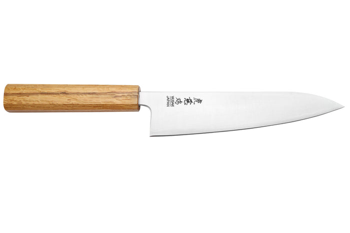 Couteau de chef japonais artisanal Wusaki Migaki G3 18cm