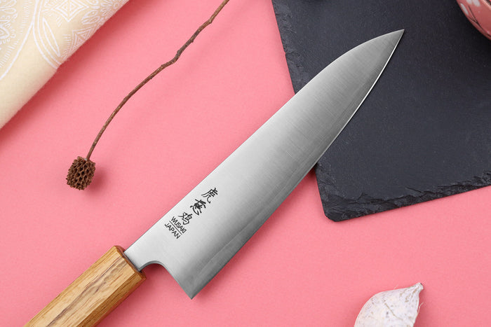 Couteau de chef japonais artisanal Wusaki Migaki G3 18cm