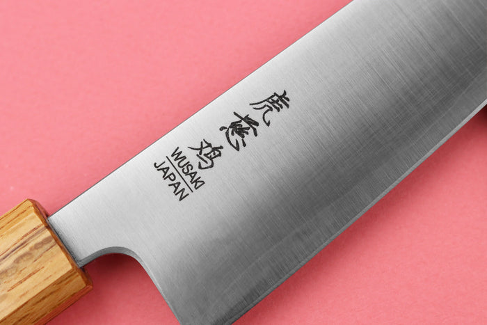Couteau de chef japonais artisanal Wusaki Migaki G3 18cm