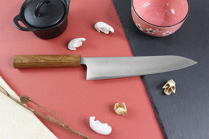 Couteau de chef japonais artisanal Wusaki Migaki G3 21cm