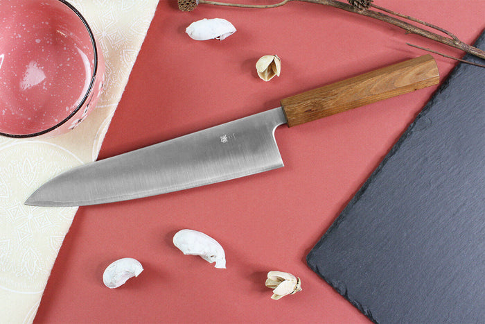 Couteau de chef japonais artisanal Wusaki Migaki G3 21cm