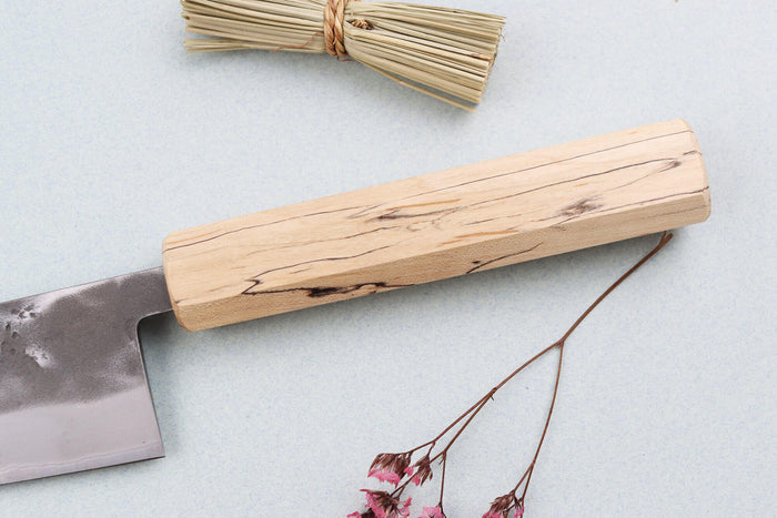 Couteau de chef japonais artisanal Wusaki Nakata Erable BS2 21cm manche érable