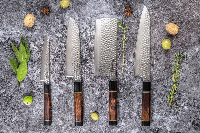 Couteau de chef Sayuto Desert Damas martelé 21cm