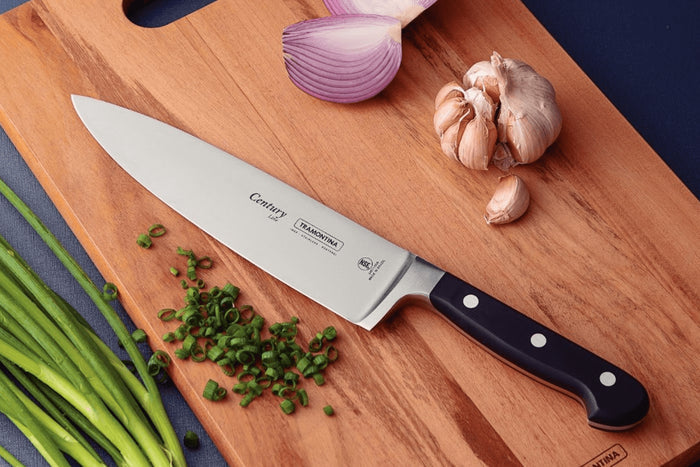 Couteau de chef Tramontina Century lame forgée 15cm manche polycarbonate noir