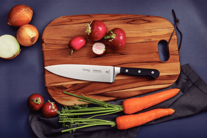 Couteau de chef Tramontina Century lame forgée 20cm manche polycarbonate noir