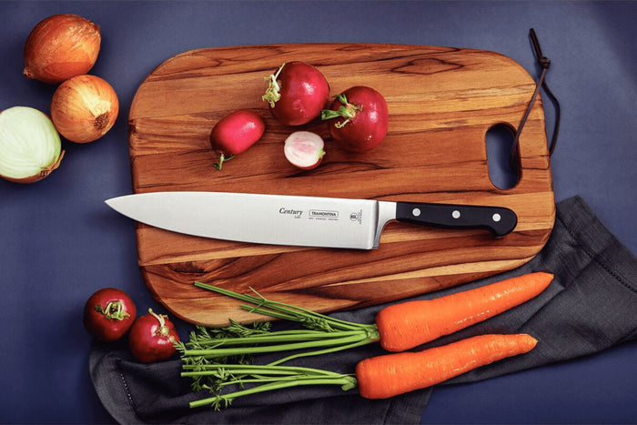 Couteau de chef Tramontina Century lame forgée 25cm manche polycarbonate noir