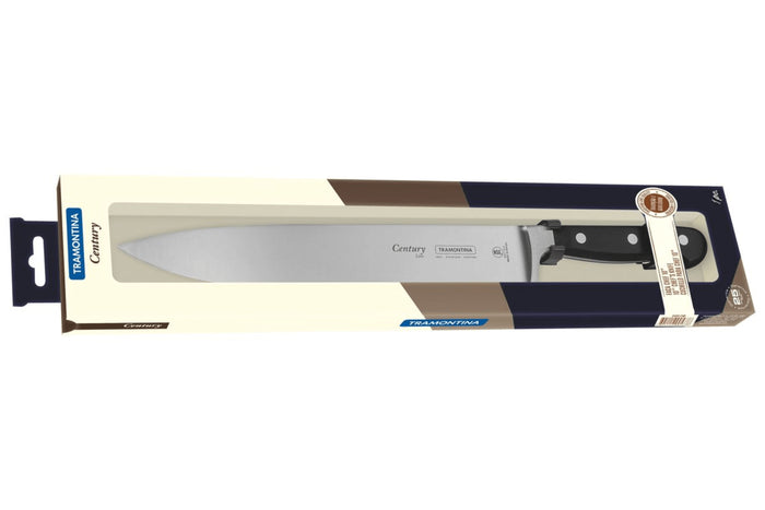 Couteau de chef Tramontina Century lame forgée 25cm manche polycarbonate noir