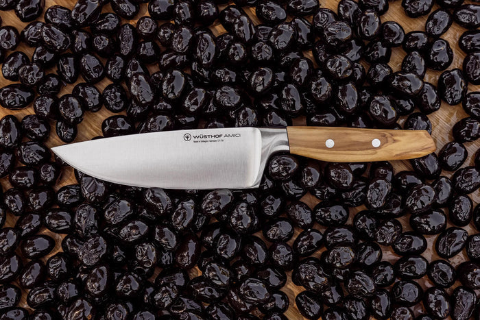 Couteau de chef Wüsthof Amici forgé 16cm en bois d'olivier