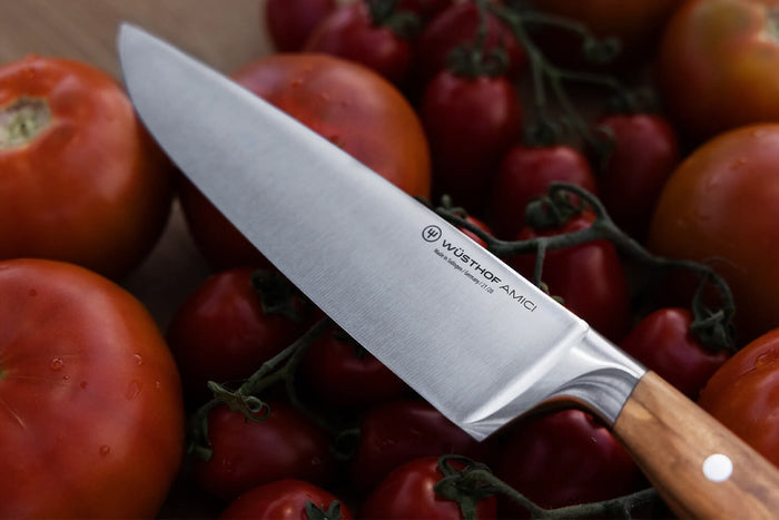 Couteau de chef Wüsthof Amici forgé 20cm en bois d'olivier