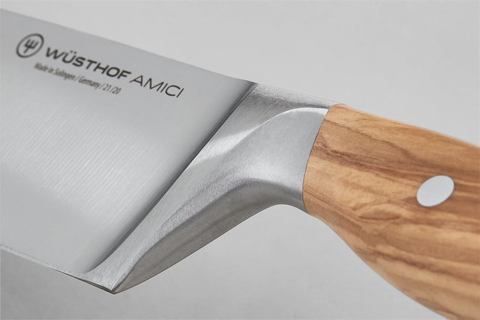 Couteau de chef Wüsthof Amici forgé 20cm en bois d'olivier