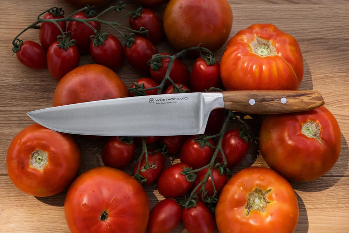 Couteau de chef Wüsthof Amici forgé 20cm en bois d'olivier