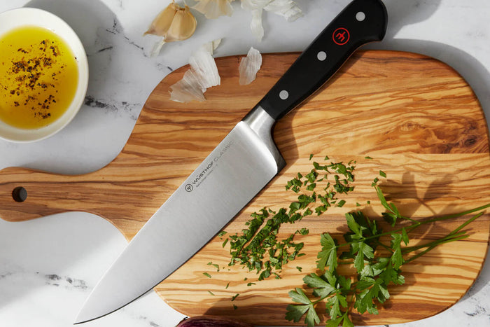 Couteau de Chef Wüsthof Classic forgé 20cm + bloc 6 pièces offert