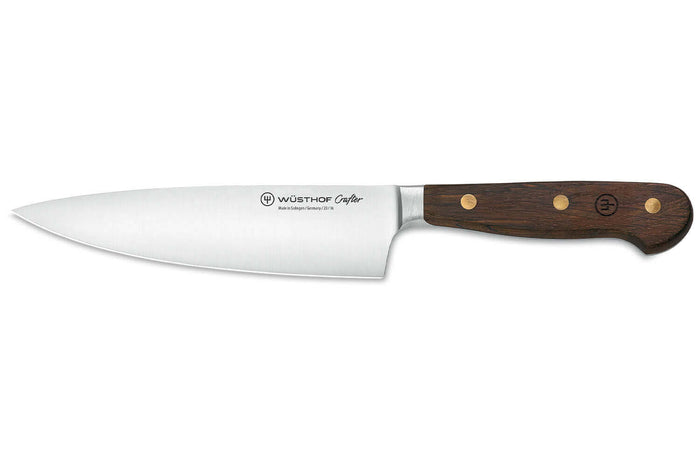 Couteau de chef Wüsthof Crafter forgé 16cm en chêne fumé