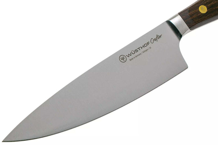 Couteau de chef Wüsthof Crafter forgé 16cm en chêne fumé