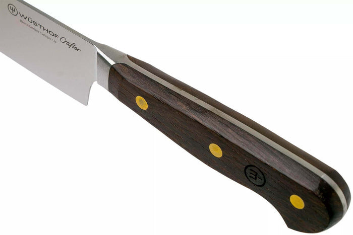 Couteau de chef Wüsthof Crafter forgé 16cm en chêne fumé