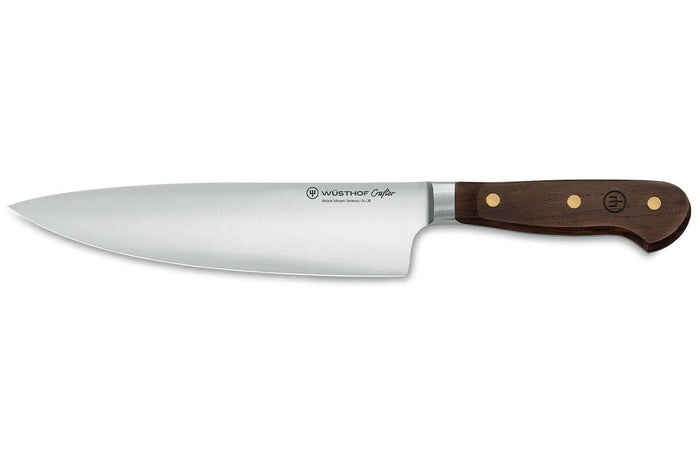 Couteau de chef Wüsthof Crafter forgé 20cm en chêne fumé