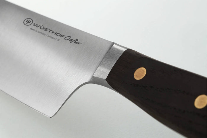 Couteau de chef Wüsthof Crafter forgé 20cm en chêne fumé