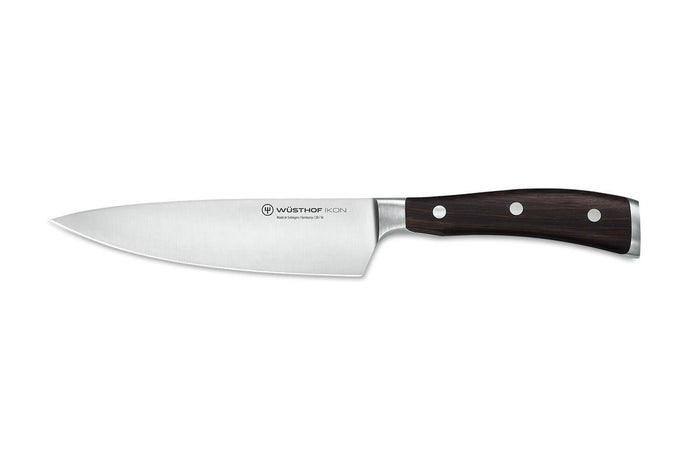 Couteau de chef Wüsthof Ikon forgé 16cm en bois de grenadille
