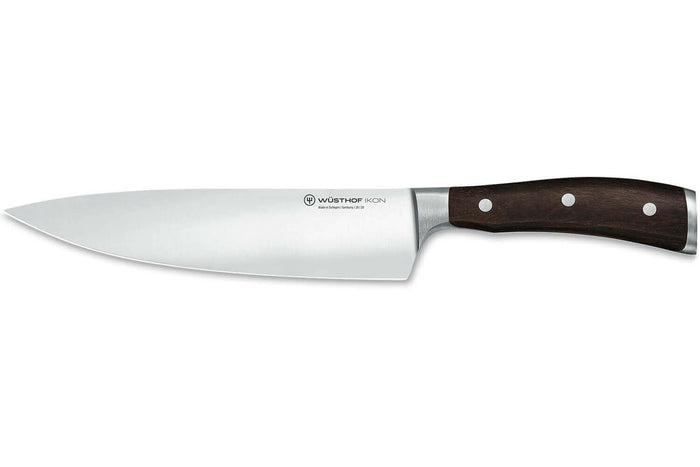 Couteau de chef Wüsthof Ikon forgé 20cm en bois de grenadille