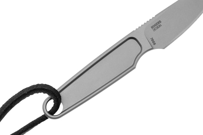Couteau de cou CRKT HangTi 7066.CR manche 10,2cm en titanium + étui