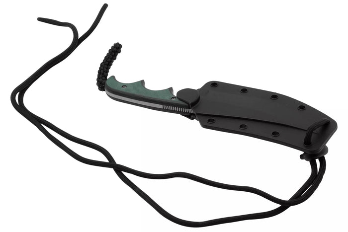 Couteau de cou CRKT Minimalist 2394 lame katana 9cm manche micarta + étui