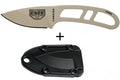 Couteau de cou Esee Candiru CAN-DT-E lame acier carbone 5,1cm manche ajouré en acier désert + étui