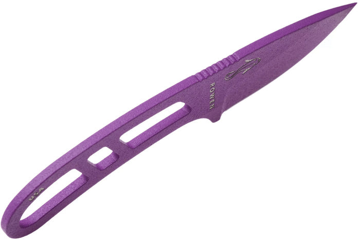 Couteau de cou Esee Candiru CAN-PURP-E lame acier carbone 5,1cm manche ajouré acier violet + étui