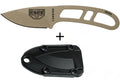 Couteau de cou Esee Candiru Dark Earth CAN-DE lame acier carbone 5,1cm manche ajouré en acier + étui