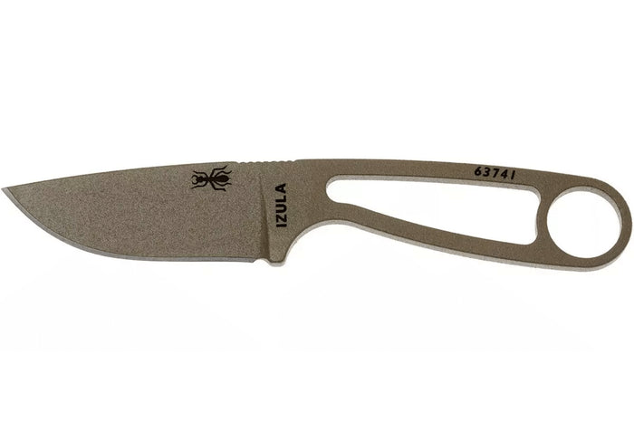 Couteau de cou Esee Dark Earth Izula IZULA-DE lame acier carbone 6,7cm manche en acier + étui